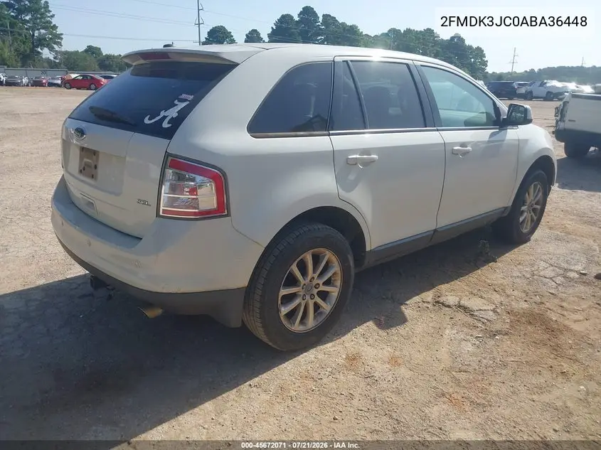 2010 Ford Edge Sel VIN: 2FMDK3JC0ABA36448 Lot: 45672071