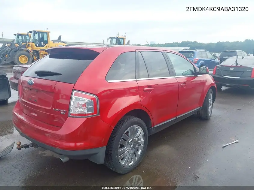 2010 Ford Edge Limited VIN: 2FMDK4KC9ABA31320 Lot: 45683242
