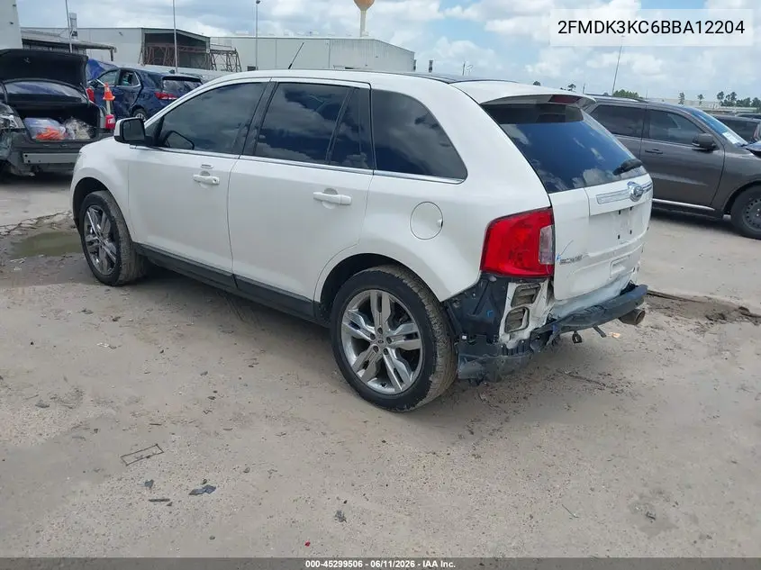 2011 Ford Edge Limited VIN: 2FMDK3KC6BBA12204 Lot: 45299506