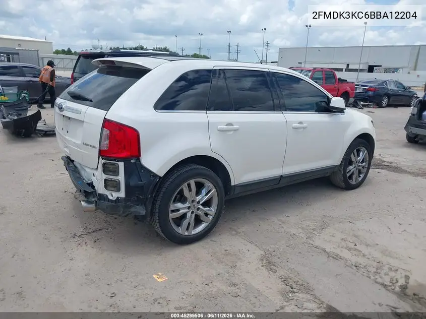 2011 Ford Edge Limited VIN: 2FMDK3KC6BBA12204 Lot: 45299506