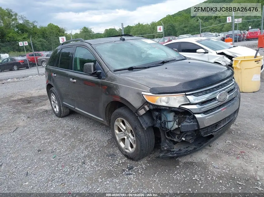 2011 Ford Edge Sel VIN: 2FMDK3JC8BBA26476 Lot: 45387193