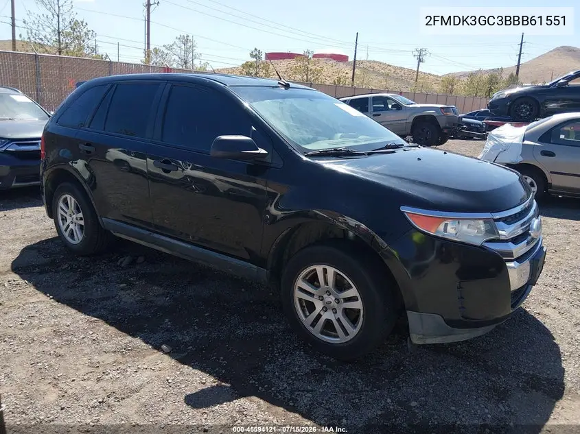2011 Ford Edge Se VIN: 2FMDK3GC3BBB61551 Lot: 45594121