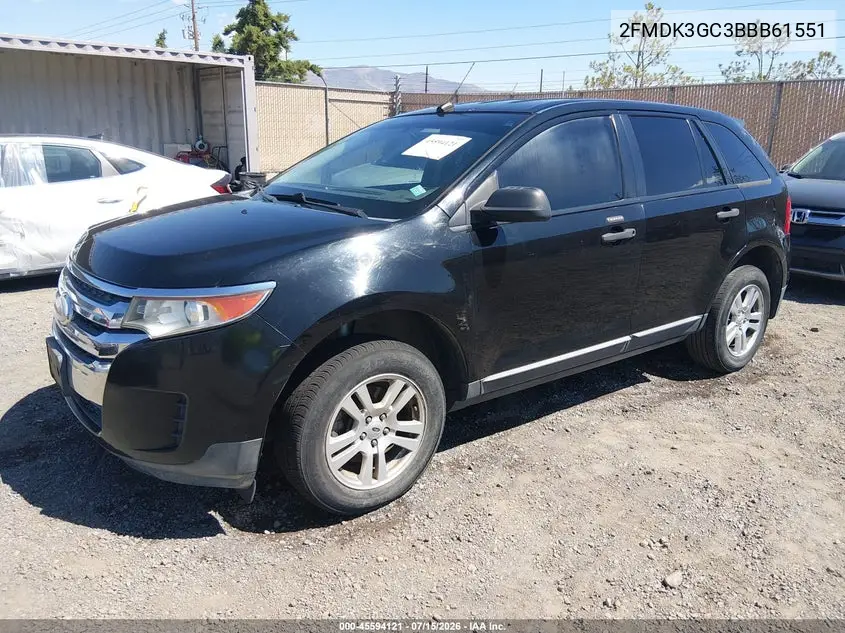 2011 Ford Edge Se VIN: 2FMDK3GC3BBB61551 Lot: 45594121