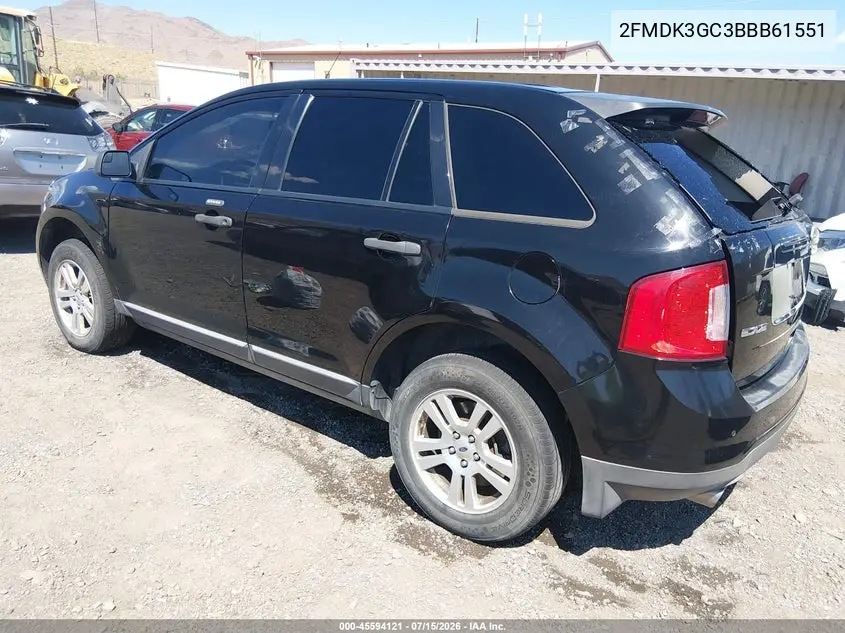 2011 Ford Edge Se VIN: 2FMDK3GC3BBB61551 Lot: 45594121