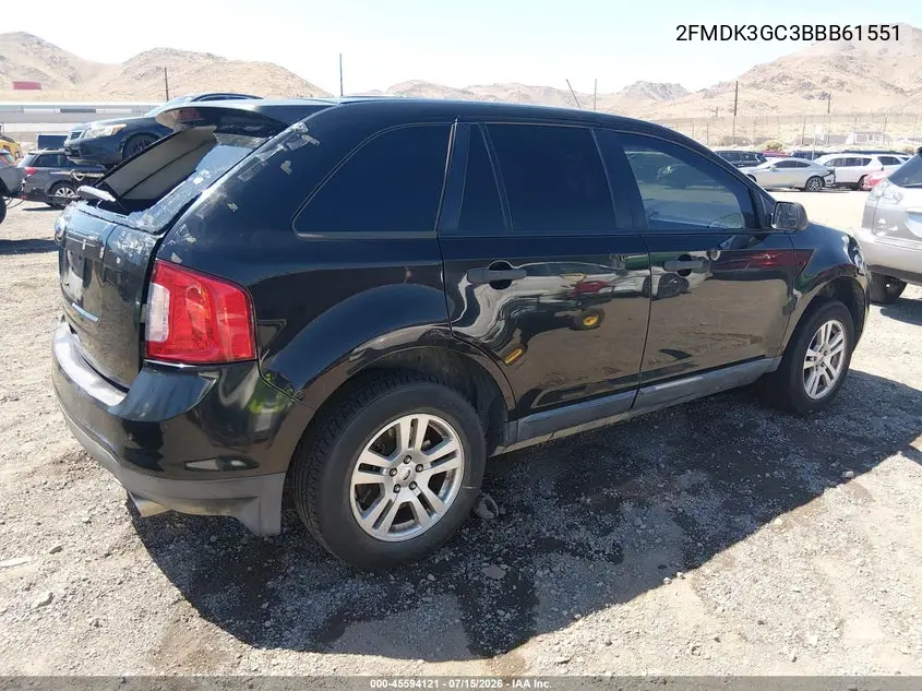 2011 Ford Edge Se VIN: 2FMDK3GC3BBB61551 Lot: 45594121