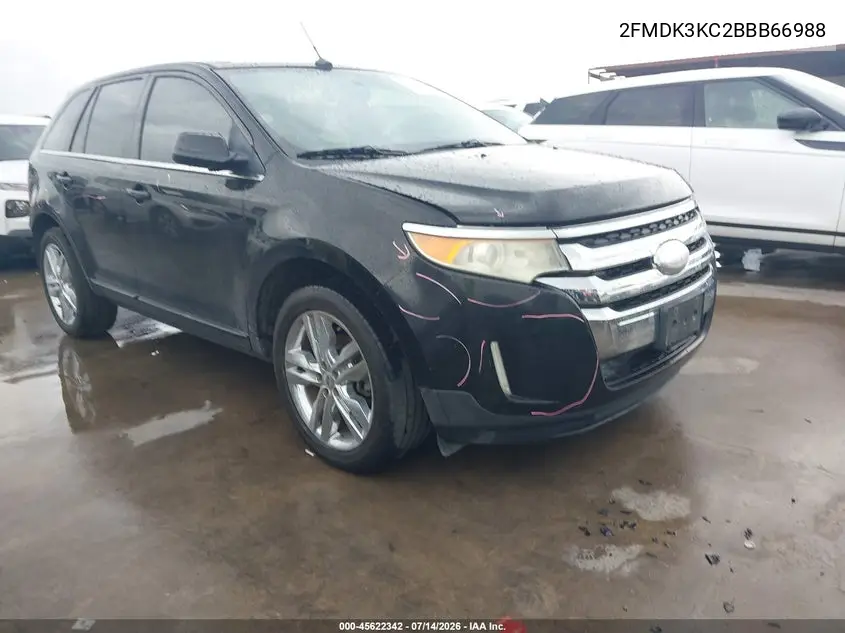2011 Ford Edge Limited VIN: 2FMDK3KC2BBB66988 Lot: 45622342