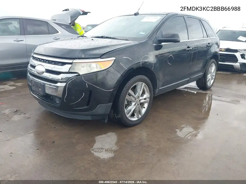 2011 Ford Edge Limited VIN: 2FMDK3KC2BBB66988 Lot: 45622342