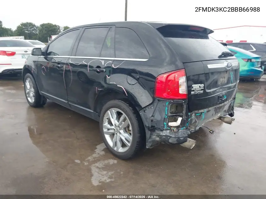 2011 Ford Edge Limited VIN: 2FMDK3KC2BBB66988 Lot: 45622342