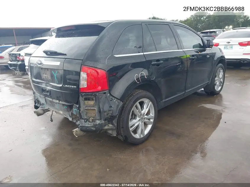 2011 Ford Edge Limited VIN: 2FMDK3KC2BBB66988 Lot: 45622342