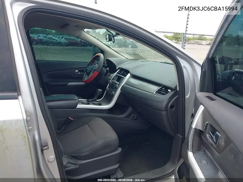 2012 Ford Edge Sel VIN: 2FMDK3JC6CBA15994 Lot: 45252995