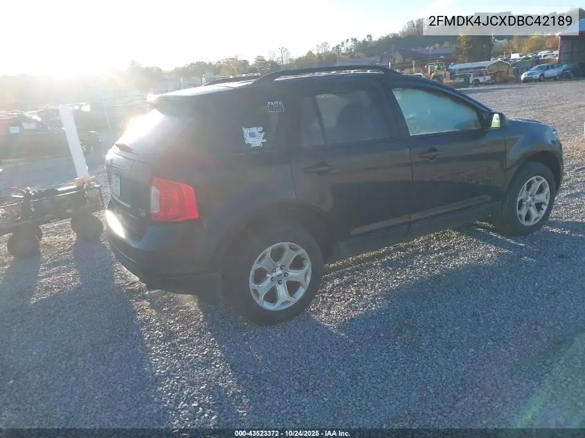 2FMDK4JCXDBC42189 2013 Ford Edge Sel