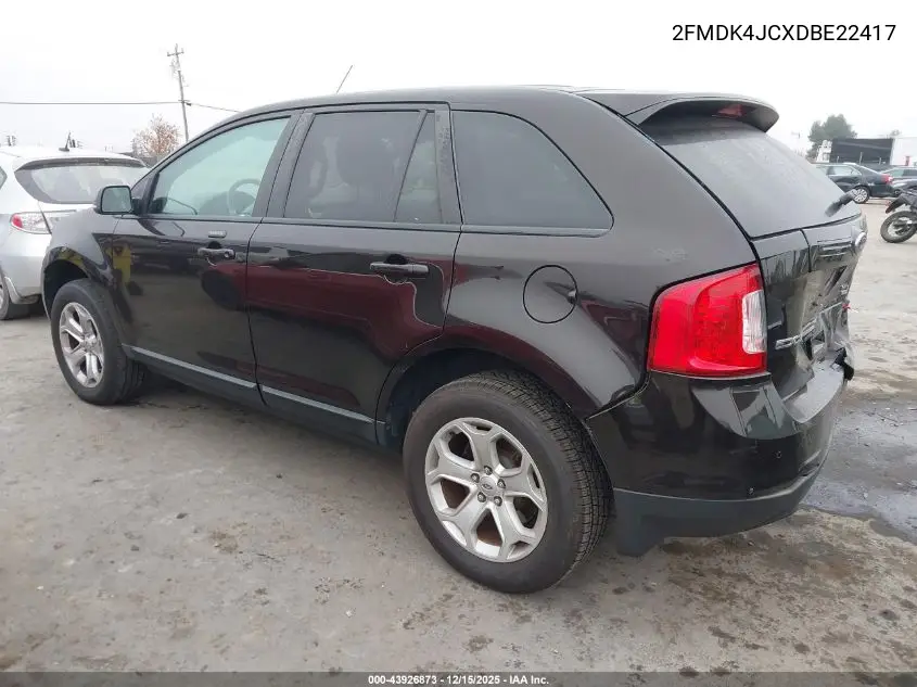2FMDK4JCXDBE22417 2013 Ford Edge Sel
