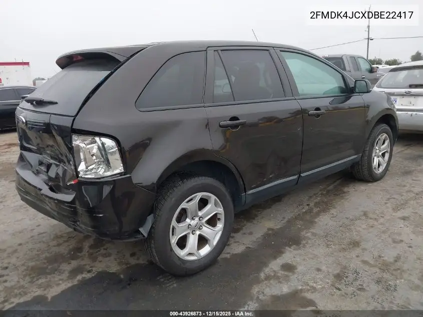 2FMDK4JCXDBE22417 2013 Ford Edge Sel