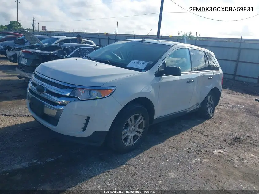 2013 Ford Edge Se VIN: 2FMDK3GCXDBA59831 Lot: 45183459