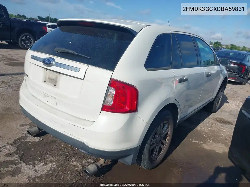 2013 Ford Edge Se VIN: 2FMDK3GCXDBA59831 Lot: 45183459