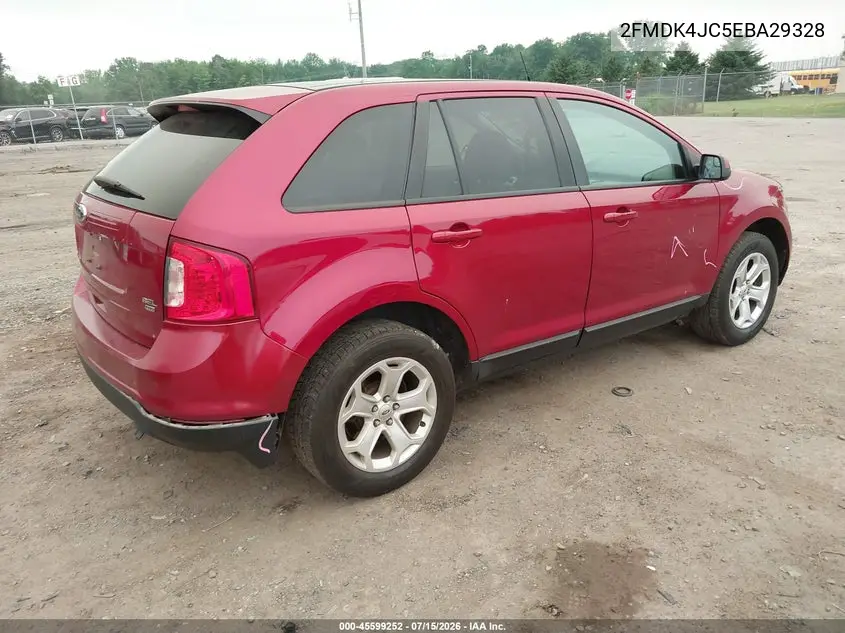 2014 Ford Edge Sel VIN: 2FMDK4JC5EBA29328 Lot: 45599252