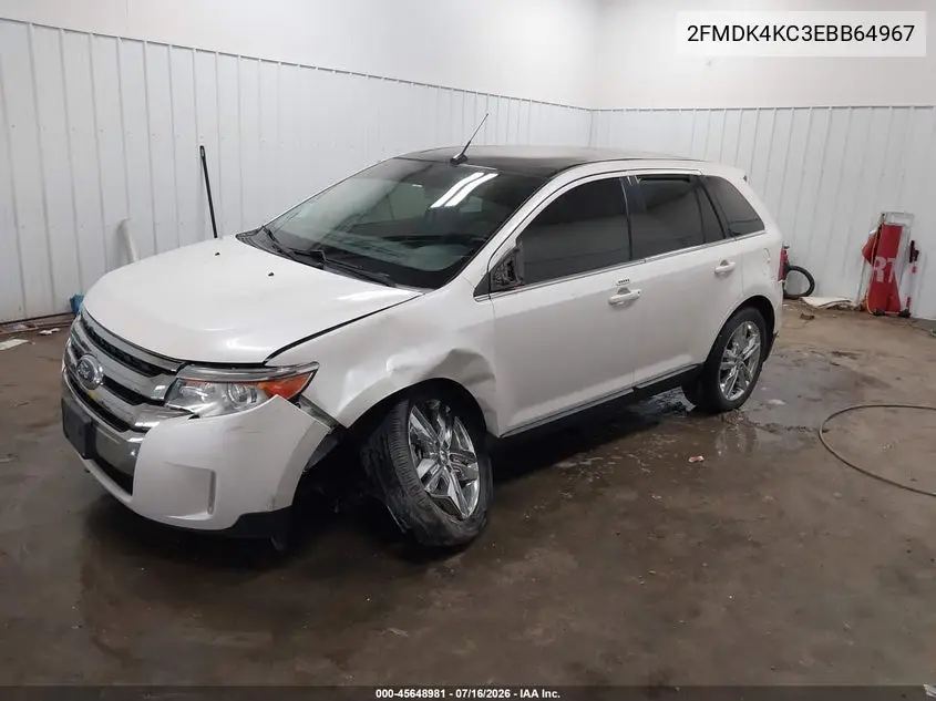 2014 Ford Edge Limited VIN: 2FMDK4KC3EBB64967 Lot: 45648981