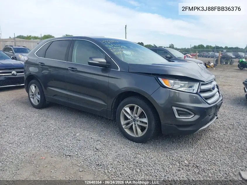 2015 Ford Edge Sel VIN: 2FMPK3J88FBB36376 Lot: 12640354