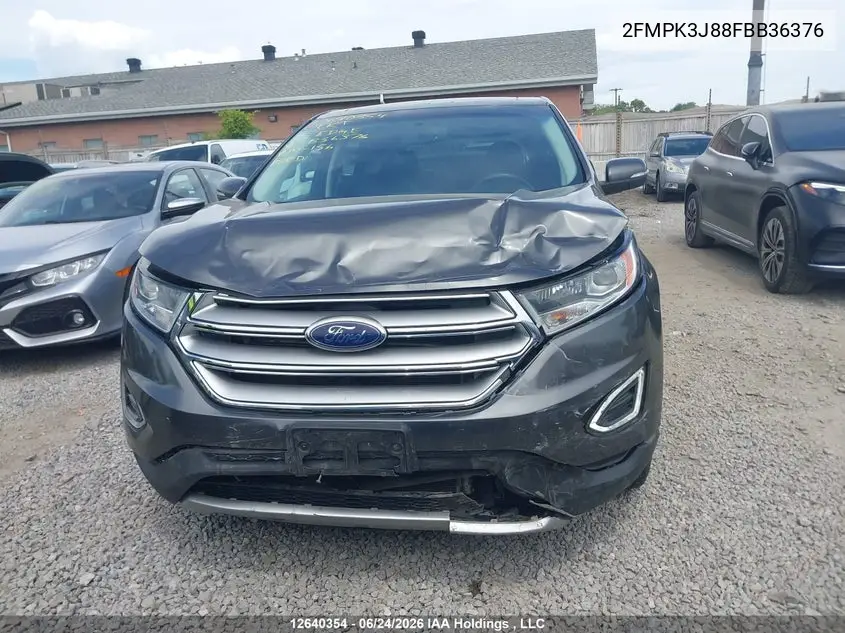 2015 Ford Edge Sel VIN: 2FMPK3J88FBB36376 Lot: 12640354