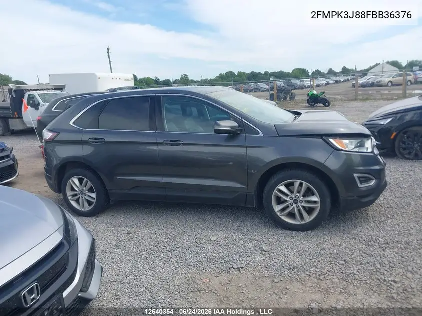 2015 Ford Edge Sel VIN: 2FMPK3J88FBB36376 Lot: 12640354
