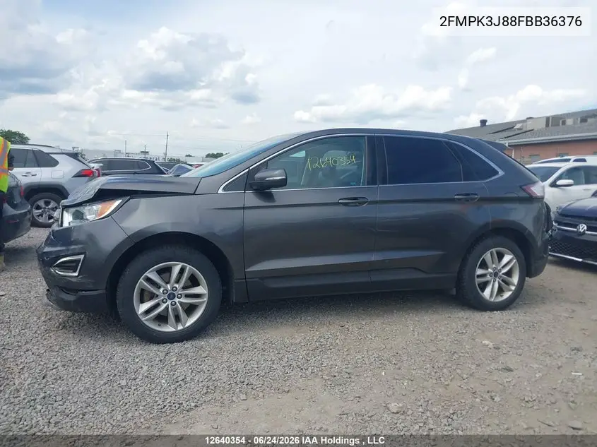 2015 Ford Edge Sel VIN: 2FMPK3J88FBB36376 Lot: 12640354