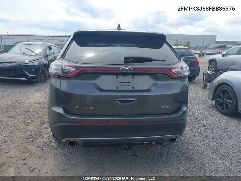 2015 Ford Edge Sel VIN: 2FMPK3J88FBB36376 Lot: 12640354
