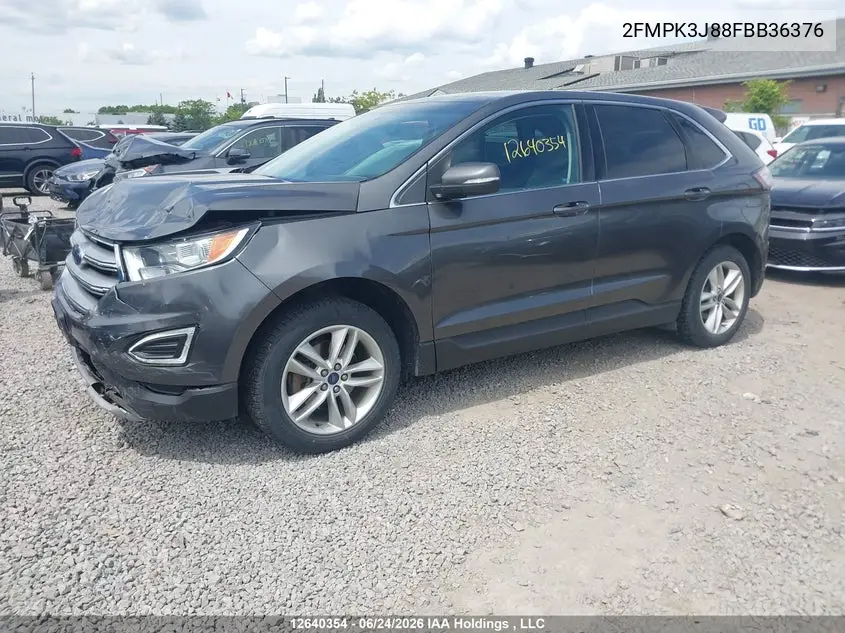 2015 Ford Edge Sel VIN: 2FMPK3J88FBB36376 Lot: 12640354