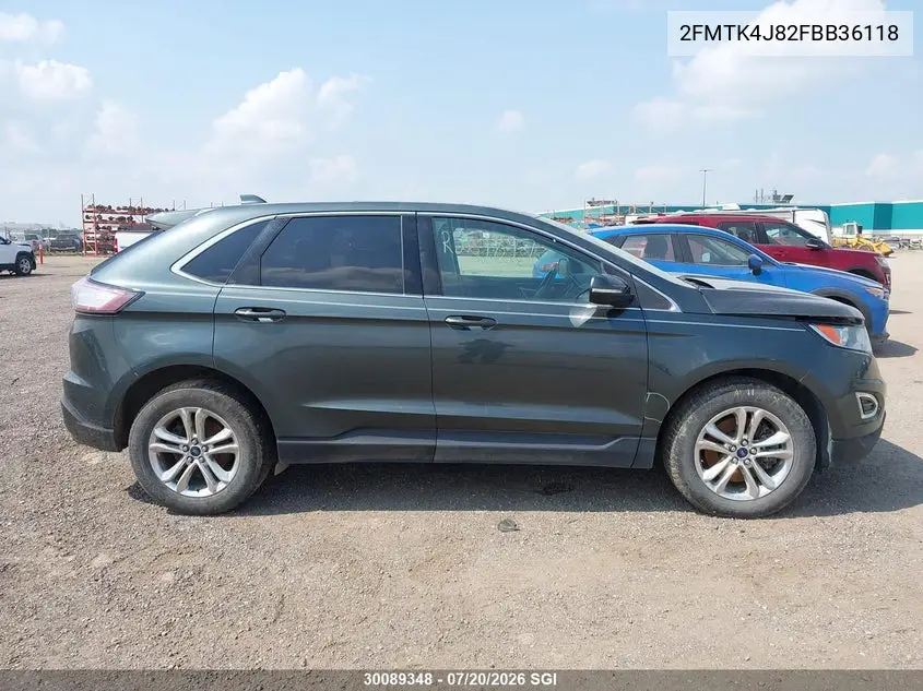 2015 Ford Edge Sel VIN: 2FMTK4J82FBB36118 Lot: 30089348