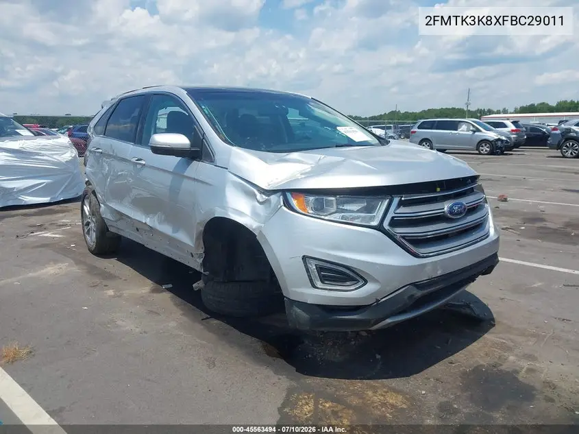 2015 Ford Edge Titanium VIN: 2FMTK3K8XFBC29011 Lot: 45563494
