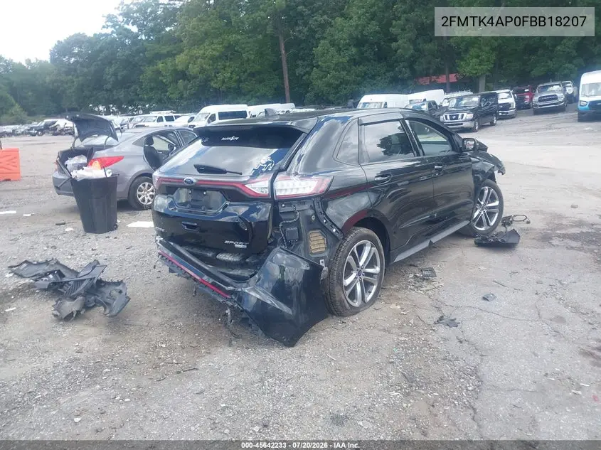 2015 Ford Edge Sport VIN: 2FMTK4AP0FBB18207 Lot: 45642233