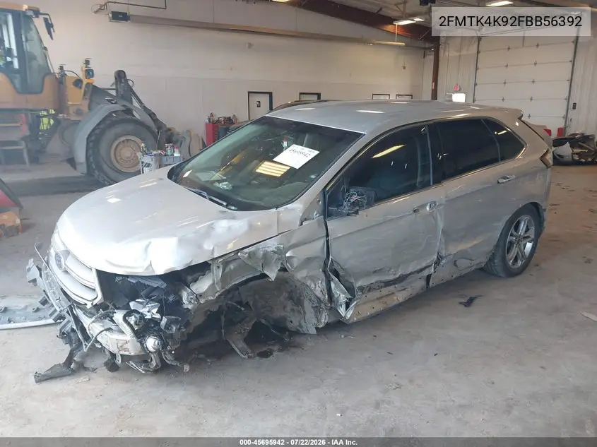 2015 Ford Edge Titanium VIN: 2FMTK4K92FBB56392 Lot: 45695942