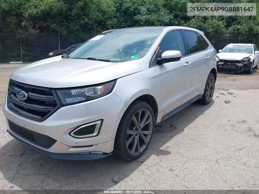 2016 Ford Edge Sport VIN: 2FMPK4AP9GBB81647 Lot: 45369967