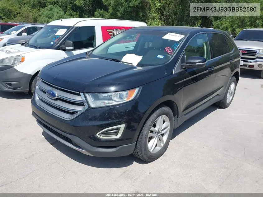 2016 Ford Edge Sel VIN: 2FMPK3J93GBB82580 Lot: 45680892