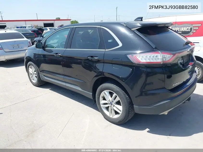 2016 Ford Edge Sel VIN: 2FMPK3J93GBB82580 Lot: 45680892