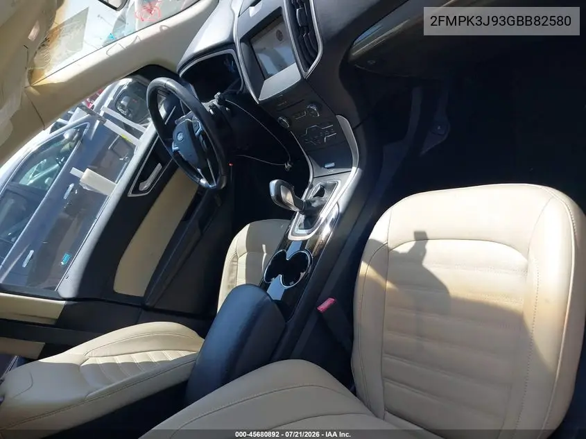 2016 Ford Edge Sel VIN: 2FMPK3J93GBB82580 Lot: 45680892