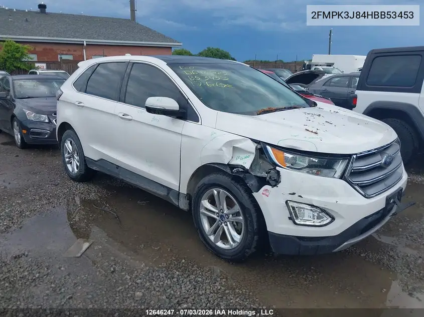 2017 Ford Edge Sel VIN: 2FMPK3J84HBB53453 Lot: 12646247