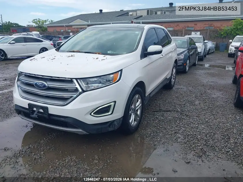 2017 Ford Edge Sel VIN: 2FMPK3J84HBB53453 Lot: 12646247