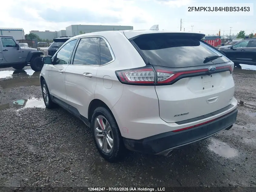 2017 Ford Edge Sel VIN: 2FMPK3J84HBB53453 Lot: 12646247