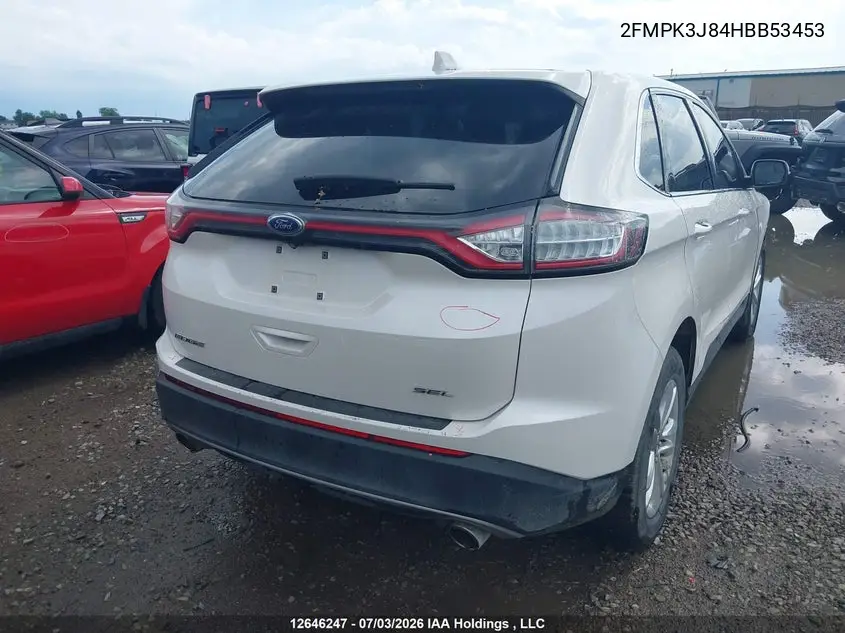 2017 Ford Edge Sel VIN: 2FMPK3J84HBB53453 Lot: 12646247