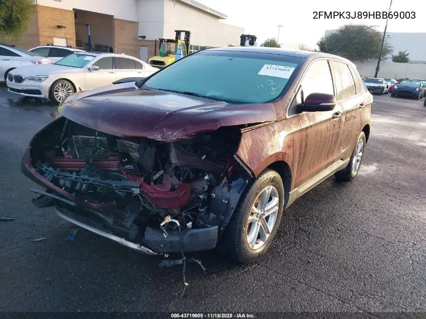 2FMPK3J89HBB69003 2017 Ford Edge Sel