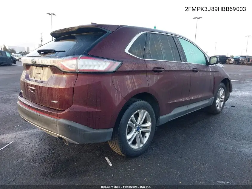 2FMPK3J89HBB69003 2017 Ford Edge Sel