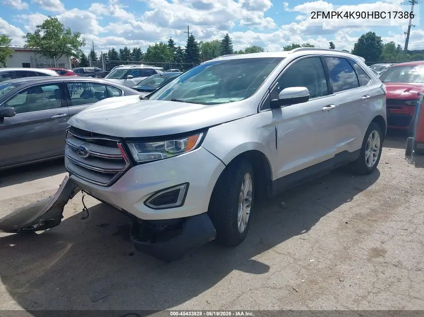 2017 Ford Edge Titanium VIN: 2FMPK4K90HBC17386 Lot: 45433828