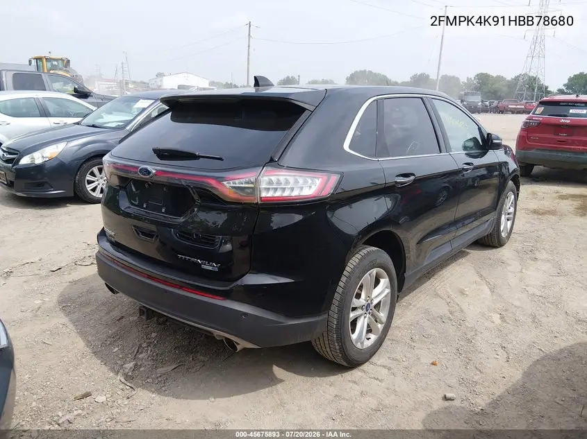2017 Ford Edge Titanium VIN: 2FMPK4K91HBB78680 Lot: 45675893