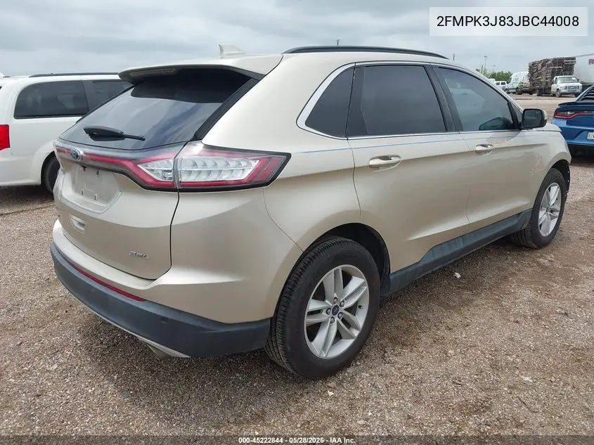 2018 Ford Edge Sel VIN: 2FMPK3J83JBC44008 Lot: 45222844