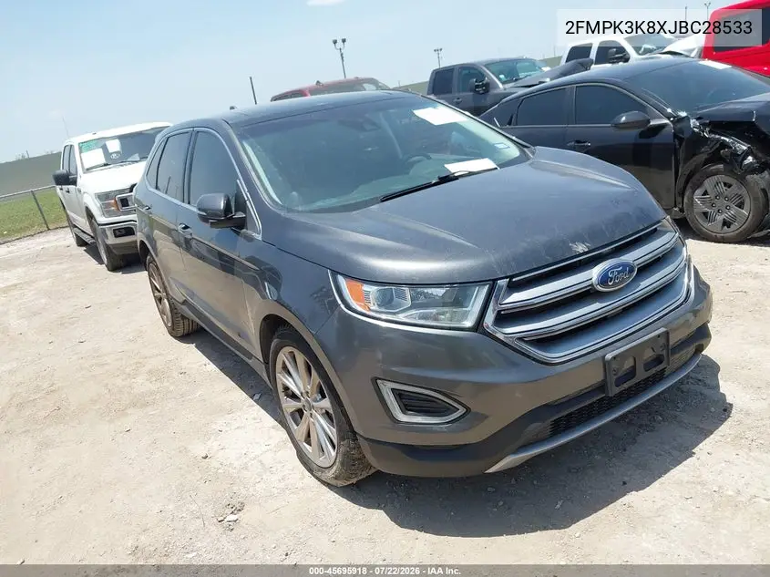 2018 Ford Edge Titanium VIN: 2FMPK3K8XJBC28533 Lot: 45695918