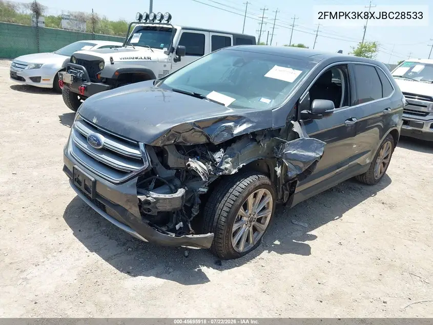 2018 Ford Edge Titanium VIN: 2FMPK3K8XJBC28533 Lot: 45695918