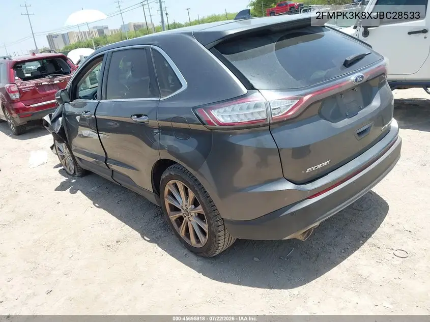 2018 Ford Edge Titanium VIN: 2FMPK3K8XJBC28533 Lot: 45695918