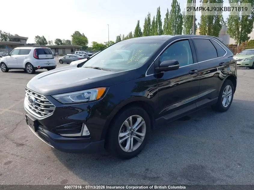 2019 Ford Edge VIN: 2FMPK4J93KBB71819 Lot: 40077516