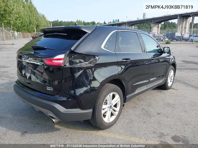 2019 Ford Edge VIN: 2FMPK4J93KBB71819 Lot: 40077516