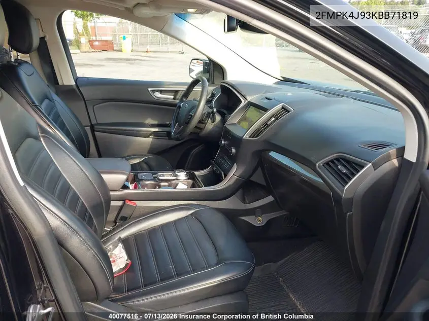 2019 Ford Edge VIN: 2FMPK4J93KBB71819 Lot: 40077516